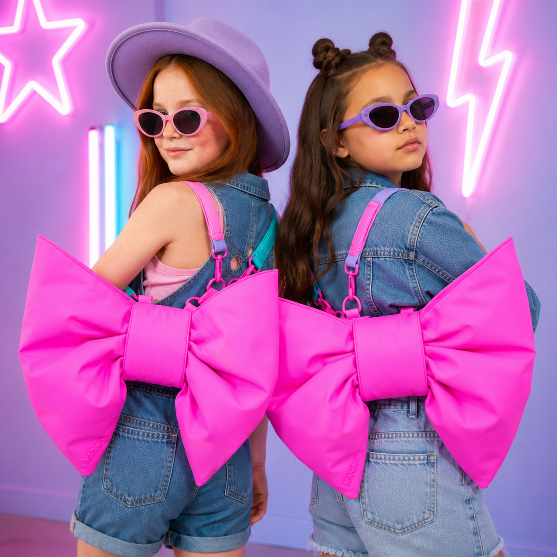 MADMIA Pink Bow Bag | Kids & Adults Hot Pink Crossbody Bag