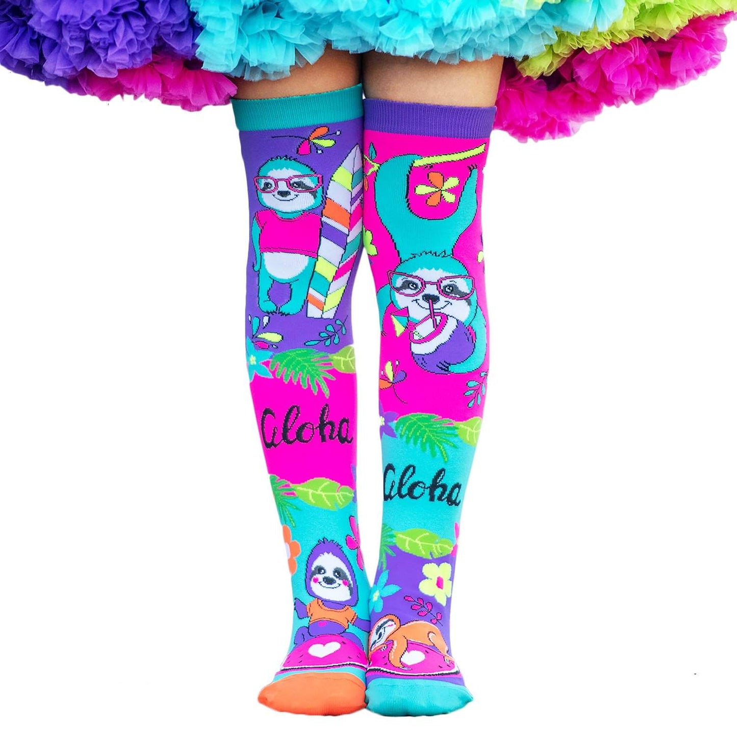 ALOHA VIBES SLOTH SOCKS