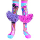 Barbie fashion socks featuring attached tutu skirts and bold colorful design for fun outfits.