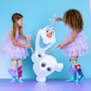 Colorful Disney Frozen character socks featuring Elsa, Anna, and Olaf with playful 3D details.