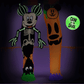 Disney Mickey Halloween knee high socks featuring skeleton design and glow in the dark details.