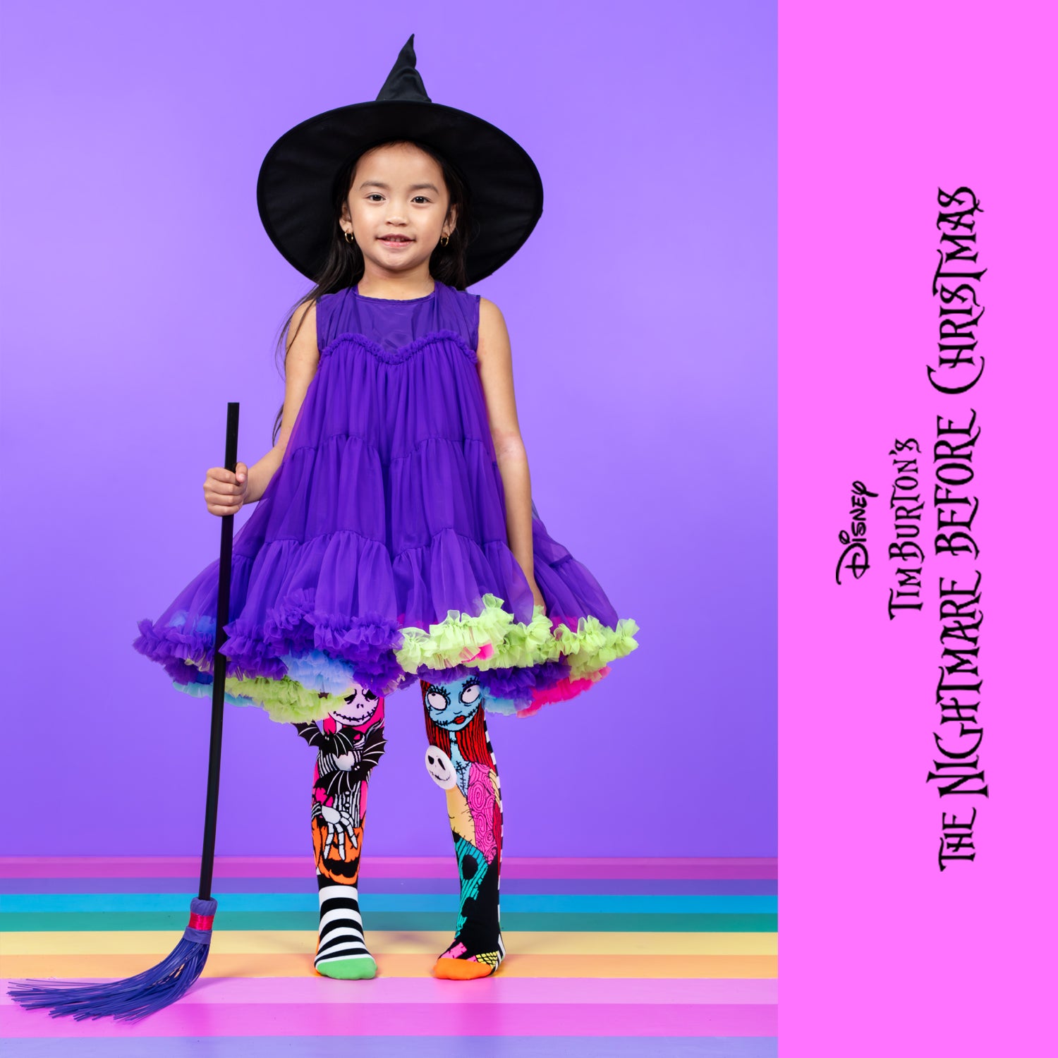 Disney Nightmare Before Christmas knee high socks featuring iconic characters and Halloween theme.