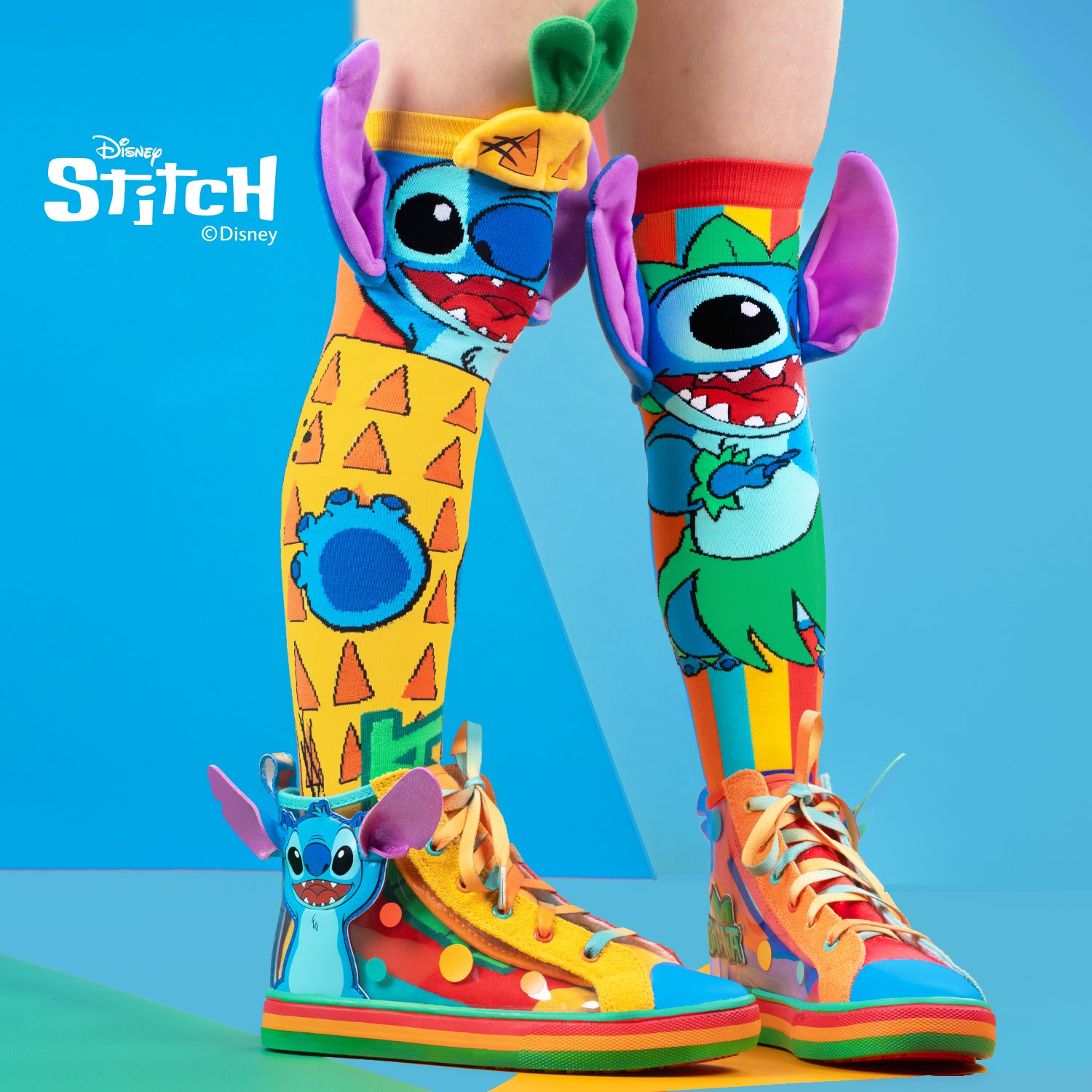 Disney Stitch Hawaii kids shoes featuring tropical Stitch character graphics and bright colorful design.