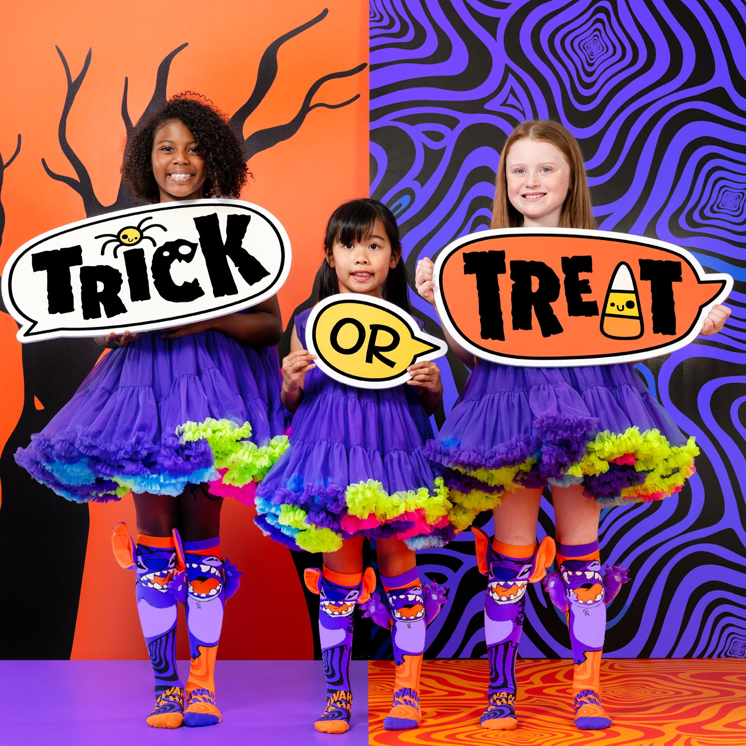 MADMIA Stitchzilla Halloween Socks | Disney Kids Knee-High Socks