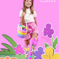 Child wearing Disney Thumper bunny knee high socks featuring plush ears, butterfly bows and colorful spring designs.