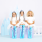 Frozen Elsa socks featuring sparkly snowflakes and shiny ice gem accents in colorful design.