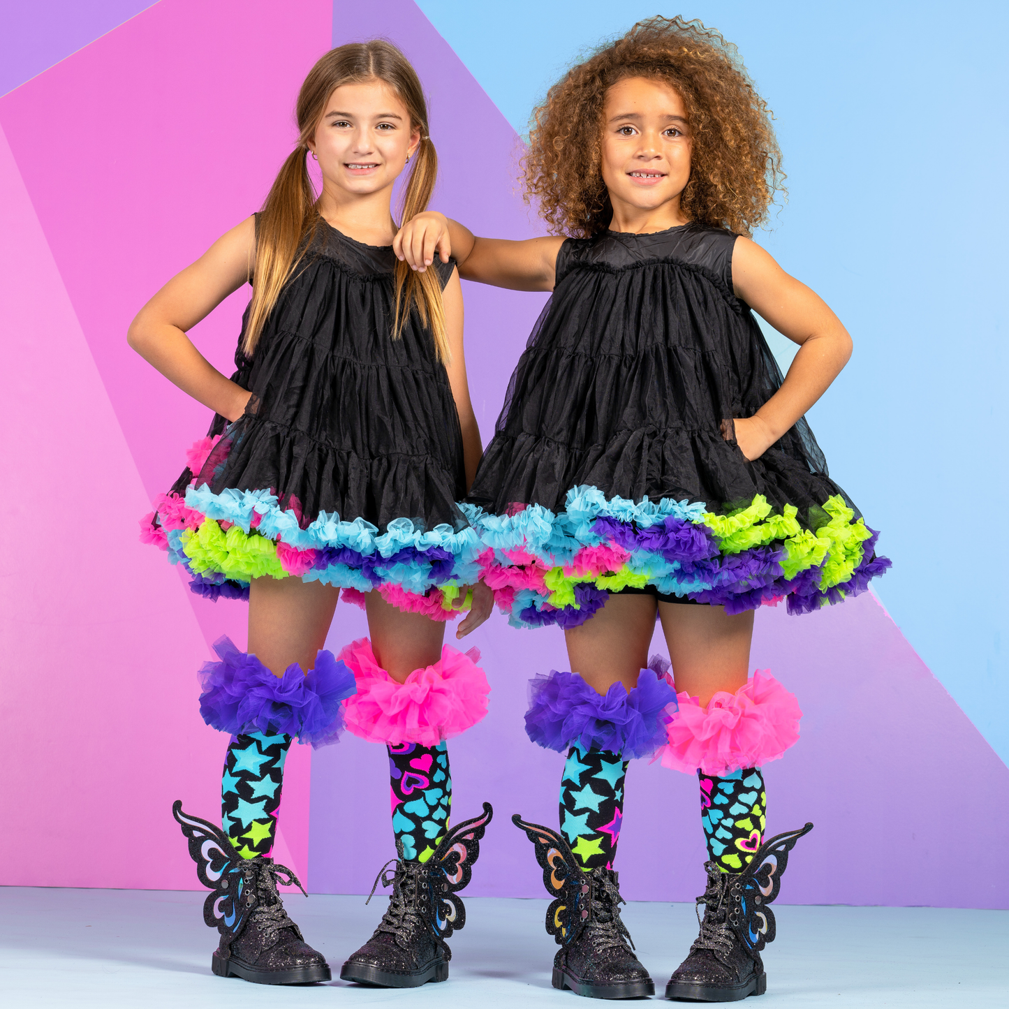 Funky frill novelty socks with vibrant colors and fun playful design for everyday wear.