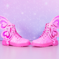 MADMIA Fairy boots featuring light-sensitive detachable wings and colorful sparkly design for kids and adults.