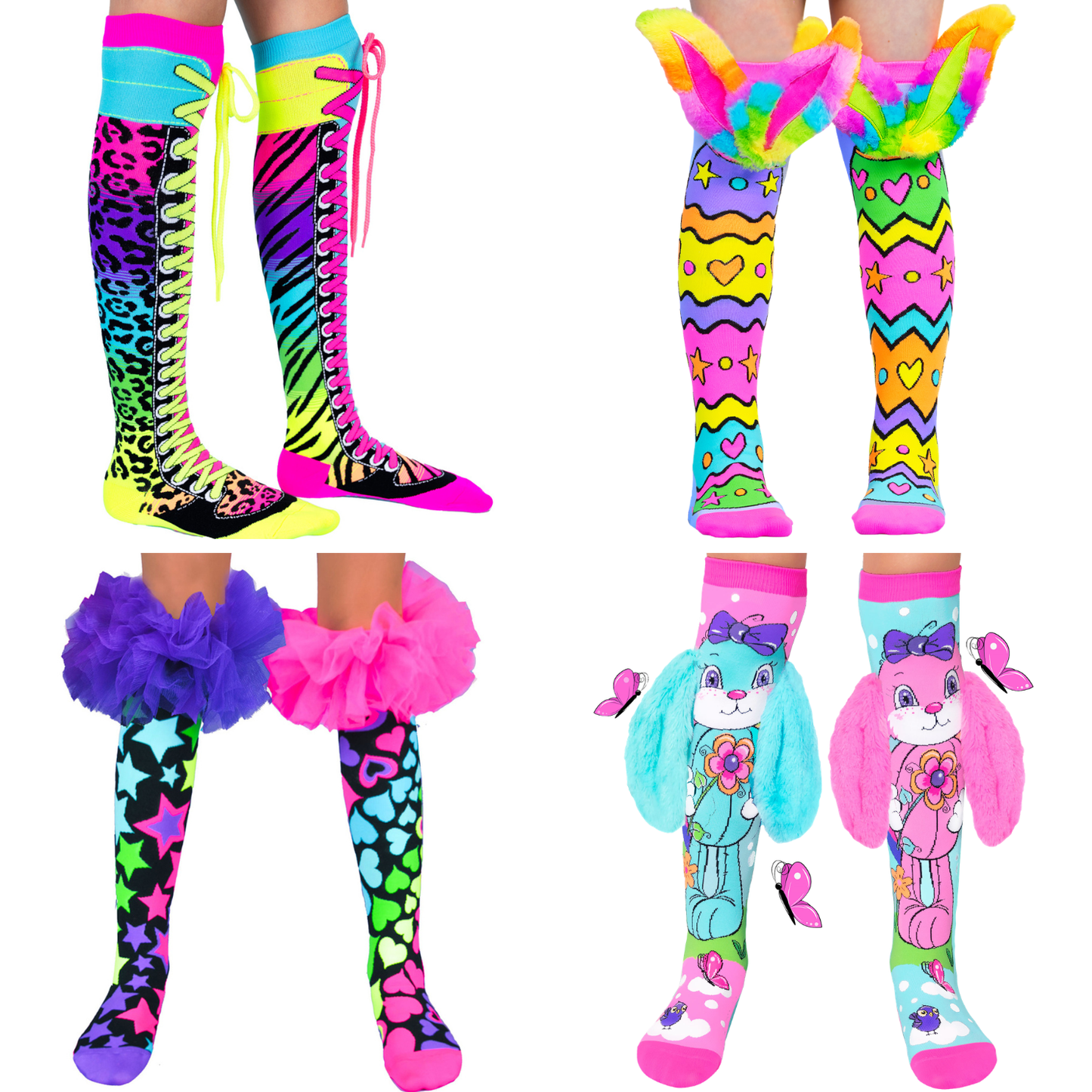 MADMIA MAGIC SOCKS PACK - MADMIA Laces, Hop Hop Bunny, Starry Heart and Buttercream Bunny socks