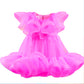 MADMIA pink tulle dress for kids featuring soft layers and playful frills in bright pink color.
