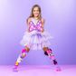 Minnie and Daisy character socks with bright colors and playful 3D plush bow details.