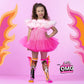 OMG dolls character socks with bright colors and bold 3D flame accents for a fun fashion look.
