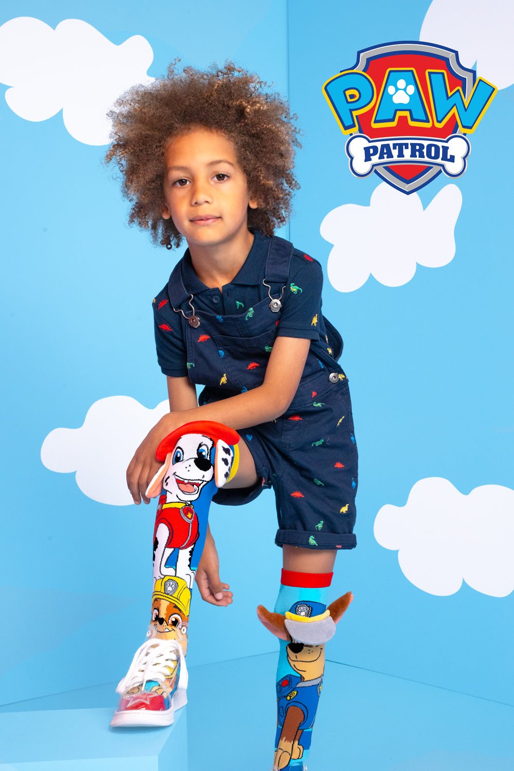 Paw Patrol novelty socks for children with Marshall and Chase graphics