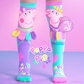 Cute Peppa Pig novelty socks with sparkly fairy wings and stars