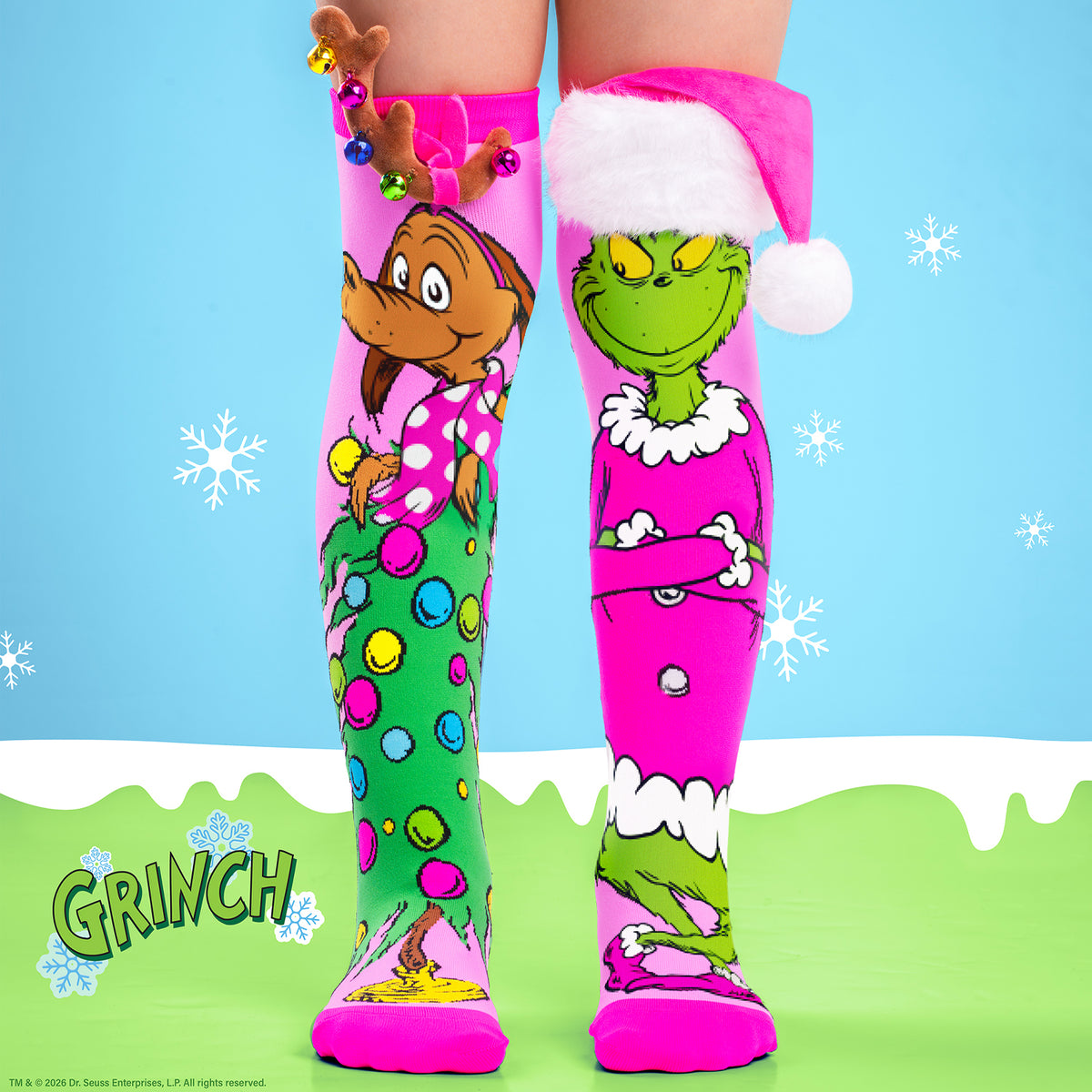 PRETTY GRINCH SOCKS