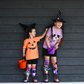 Spooky Halloween socks featuring custom plush spiders, bat wings, and colorful trick-or-treat design.