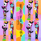 Spooky Nightmare Before Christmas socks with bat accents and unique Halloween-inspired design.