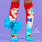 Colourful Disney Little Mermaid Ariel knee-high socks by MADMIA with bright 3D character details.
