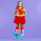 Disney Ariel knee-high socks with Sebastian and undersea cartoon details in bright colors