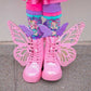 GLITTER BUTTERFLY SHOES - PINK