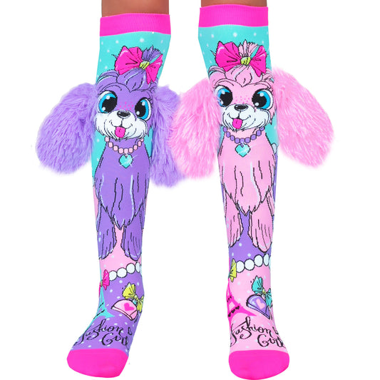 Coco in Paris knee high silly socks featuring colorful Paris-inspired design and playful travel theme.